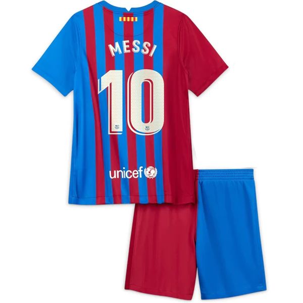 Chaise longue herder snor FC Barcelona Messi 10 Kind Thuistenue 2021-2022 – classic voetbalshirts, voetbalshirt bedrukken,voetbal pakje